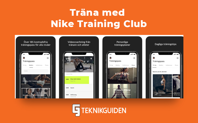 Nike training club skarmavbild