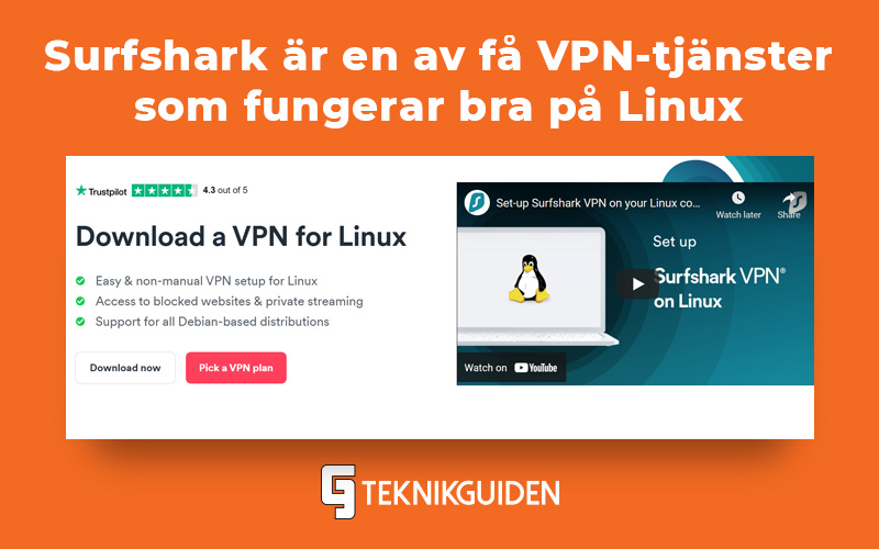 Surfshark ar en av fa VPN tjanster som fungerar bra pa