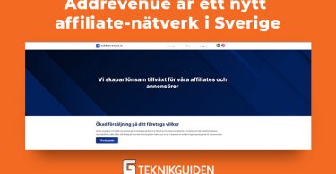 Addrevenue ar ett nytt affiliatenatverk i Sverige