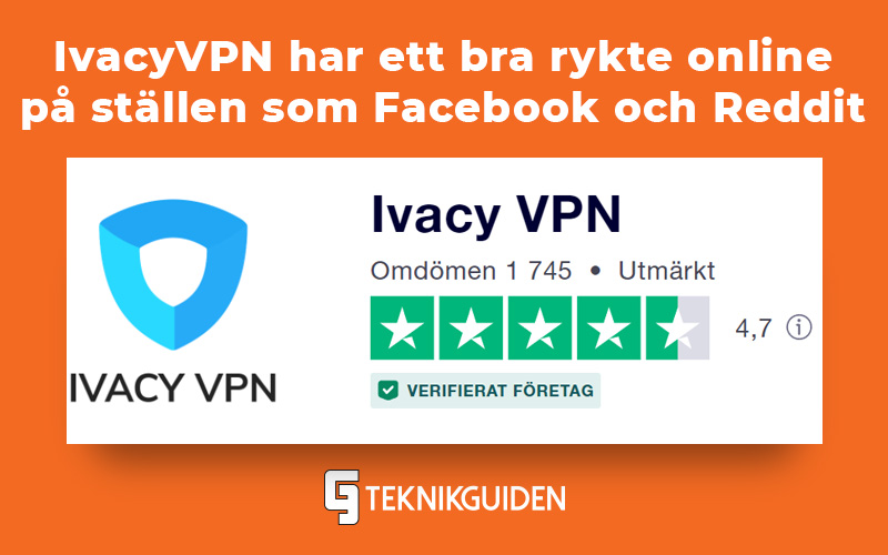 IvacyVPN har ett bra rykte online