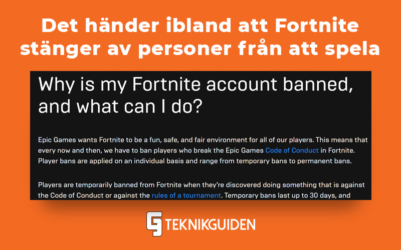 Det hander ibland att fortnite stanger av personer fran att spela Det hander ibland att fortnite stanger av personer fran att spela